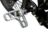 Adjustable Serrated Footpegs - With Heel - Clear