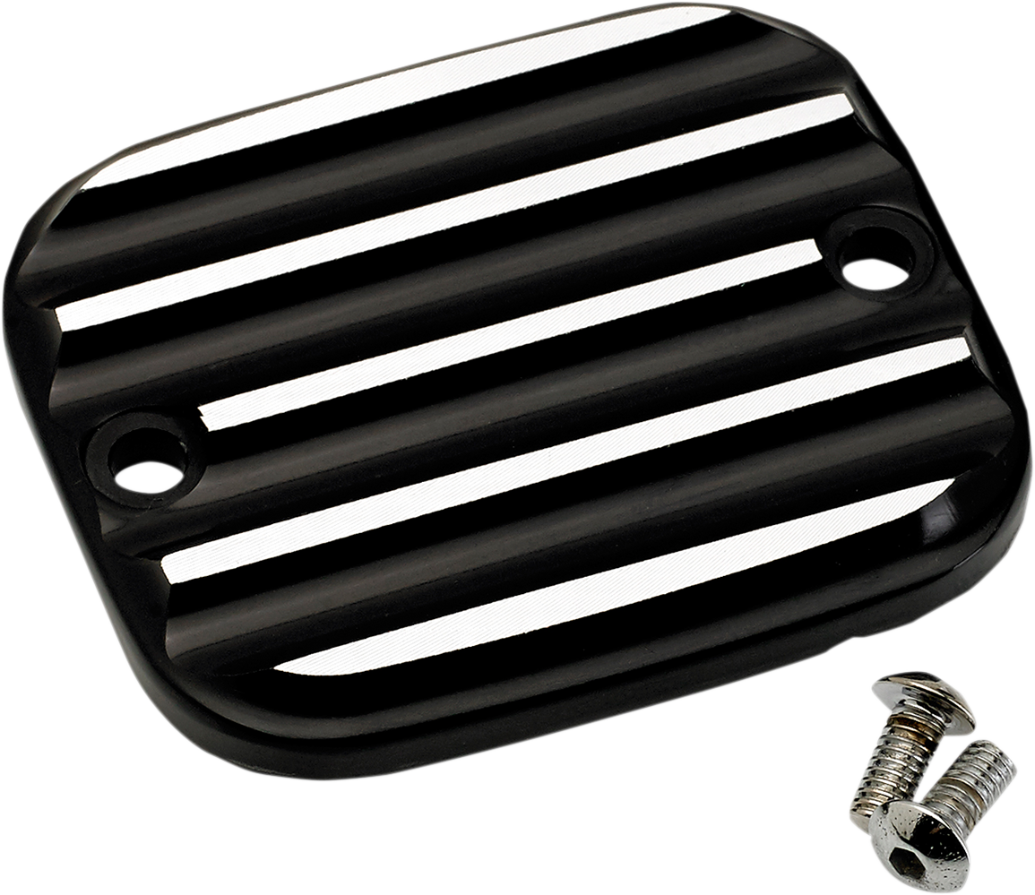 Master Cylinder Cover - Brake - Front - Finned - Black/Silver 1996 - 2009