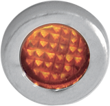 Snap-In Indicator Light - Amber - Stainless Steel Bezel