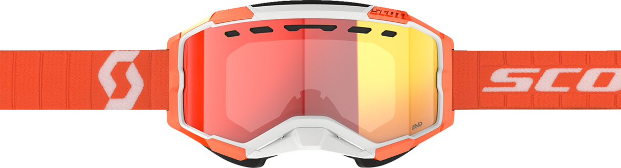 Fury Snow Cross Goggle - Orange - Enhancer Red Chrome Lens