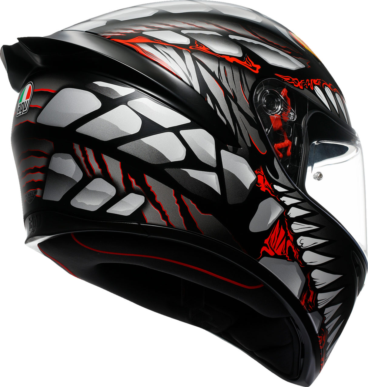 K1 S Helmet - Lyzard - Matte Black/Gray/Red - XL