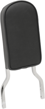 Sissy Bar Pad - Tall - Smooth W/Piping - Black