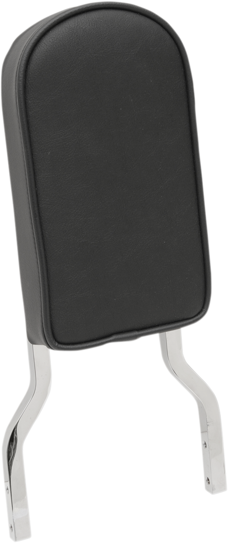 Sissy Bar Pad - Tall - Smooth W/Piping - Black