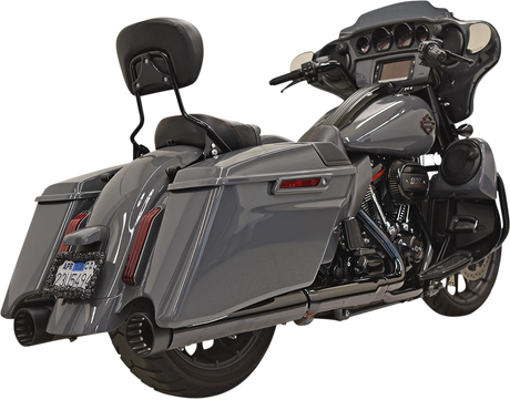 DNT Straight Can Mufflers for M8 CVO - Chrome/Black 2017 - 2021