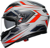 K3 Helmet - Space - Matte White/Red Fluo - XL