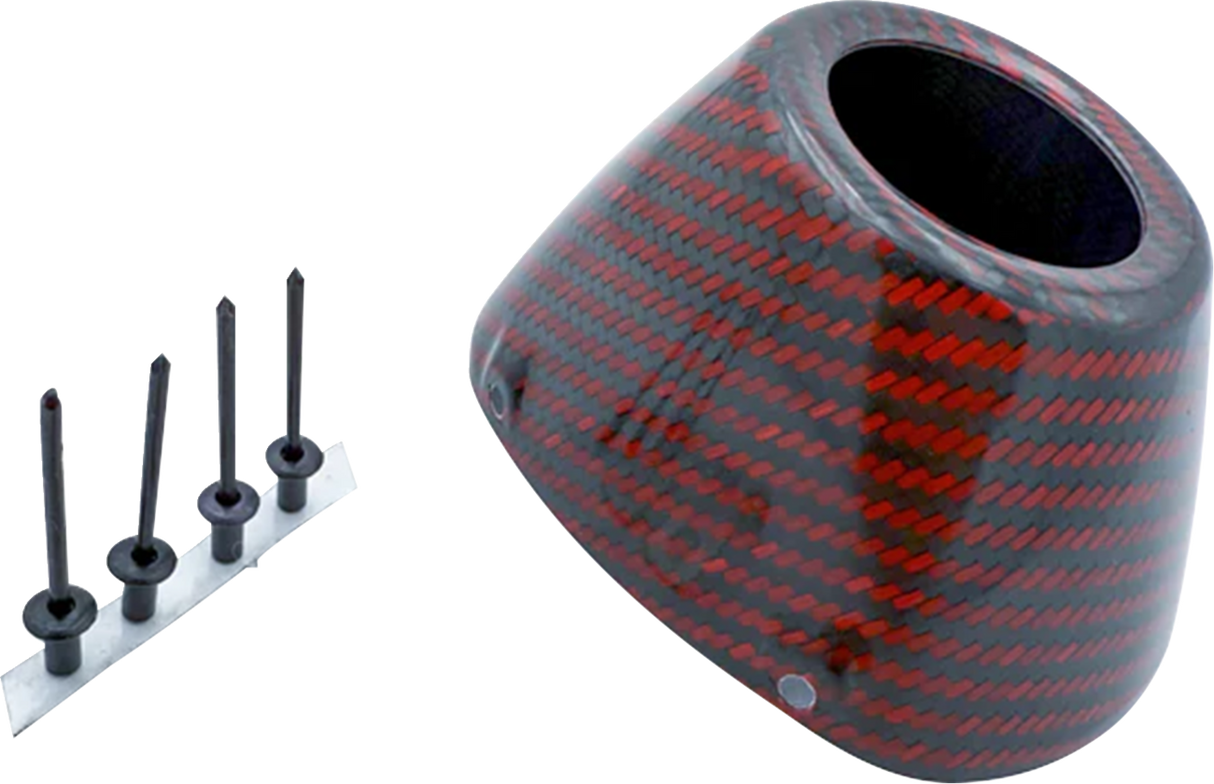 End Cap Replacement Kit - Carbon - RCT External - Red