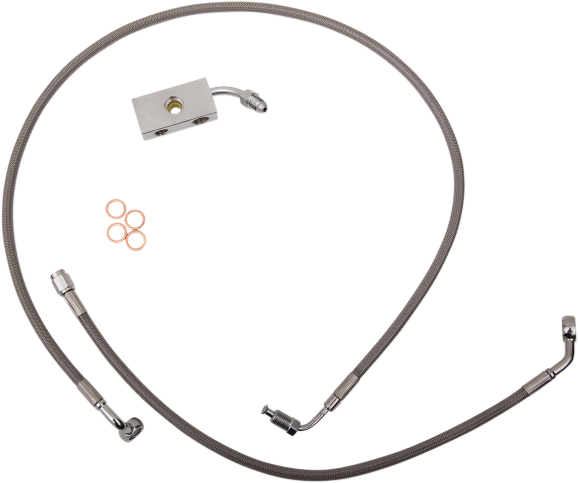 Brake Lines - 15\" - 17\" Ape Hanger Handlebars - Stainless Steel 2018 - 2022