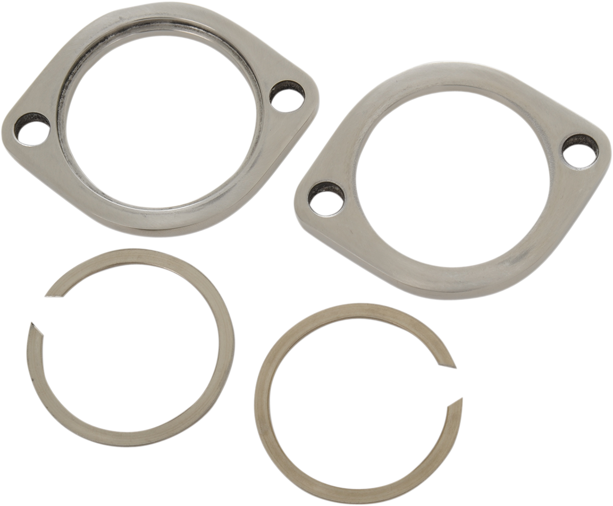 Exhaust Flange Kit - Polished Stainless Steel 1984 - 2025