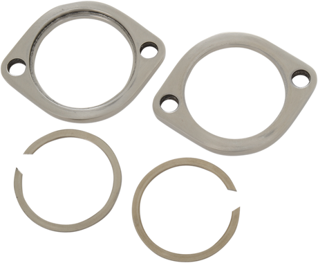 Exhaust Flange Kit - Polished Stainless Steel 1984 - 2025