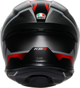 K6 S Helmet - Karve - Matte Black/White/Red - 2XL