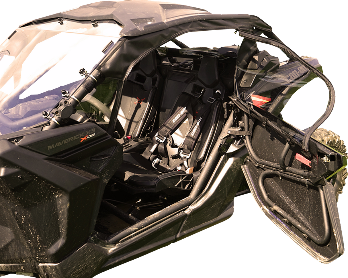 Soft Full Doors - Rear Window - Black - Can-Am X3 2017 - 2021