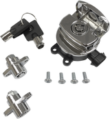 Side Hinge Ignition Switch with Saddlebag Lock - Chrome 2014 - 2023