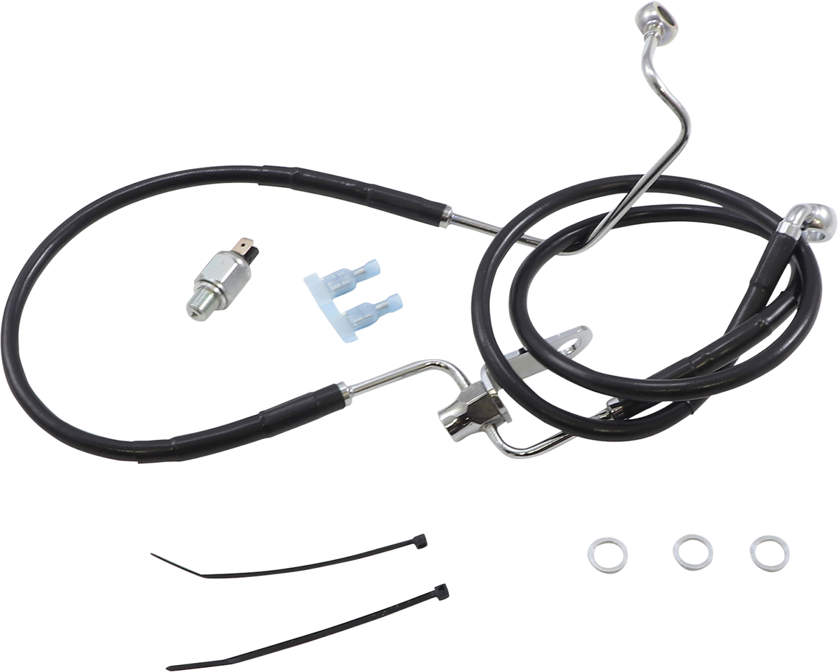 Brake Line - Rear - Black - +3\" Non ABS 2011 - 2017