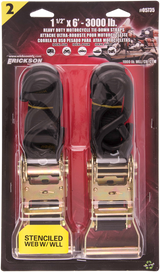 Ratchet Straps - 1.5\" x 6\' - Black