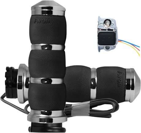 Grips - Heated - Air Cushion - Cable - Chrome 1986 - 2022