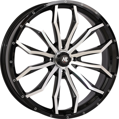 Wheel - HL21 - Front/Rear - Gloss Black w/Machined - 24x7 - 4/137 - 4+3 (+10 mm) 2003 - 2024
