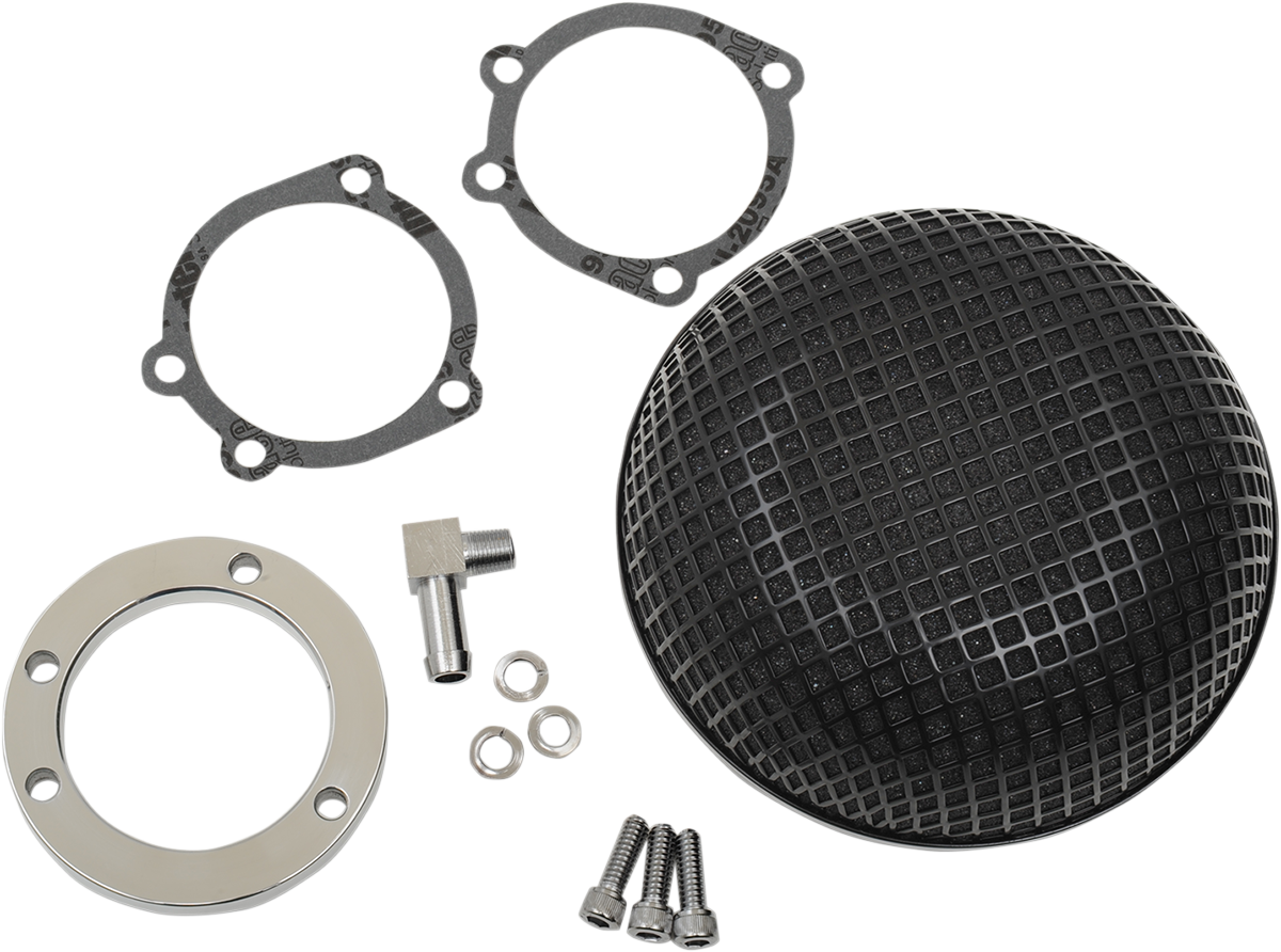 \"Bob\" Retro-Style Air Cleaner Kit - Black 1988 - 2015