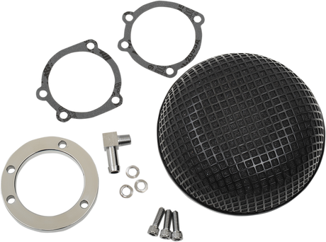 \"Bob\" Retro-Style Air Cleaner Kit - Black 1988 - 2015