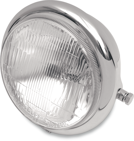 Side Mount H4 Headlight - 5-3/4\" - Chrome