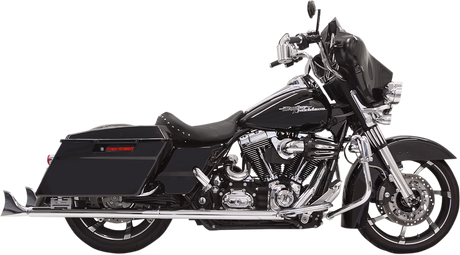 Fishtail Mufflers - Chrome - w/ Baffle - 36\" - 95-\'16 Touring 1995 - 2016