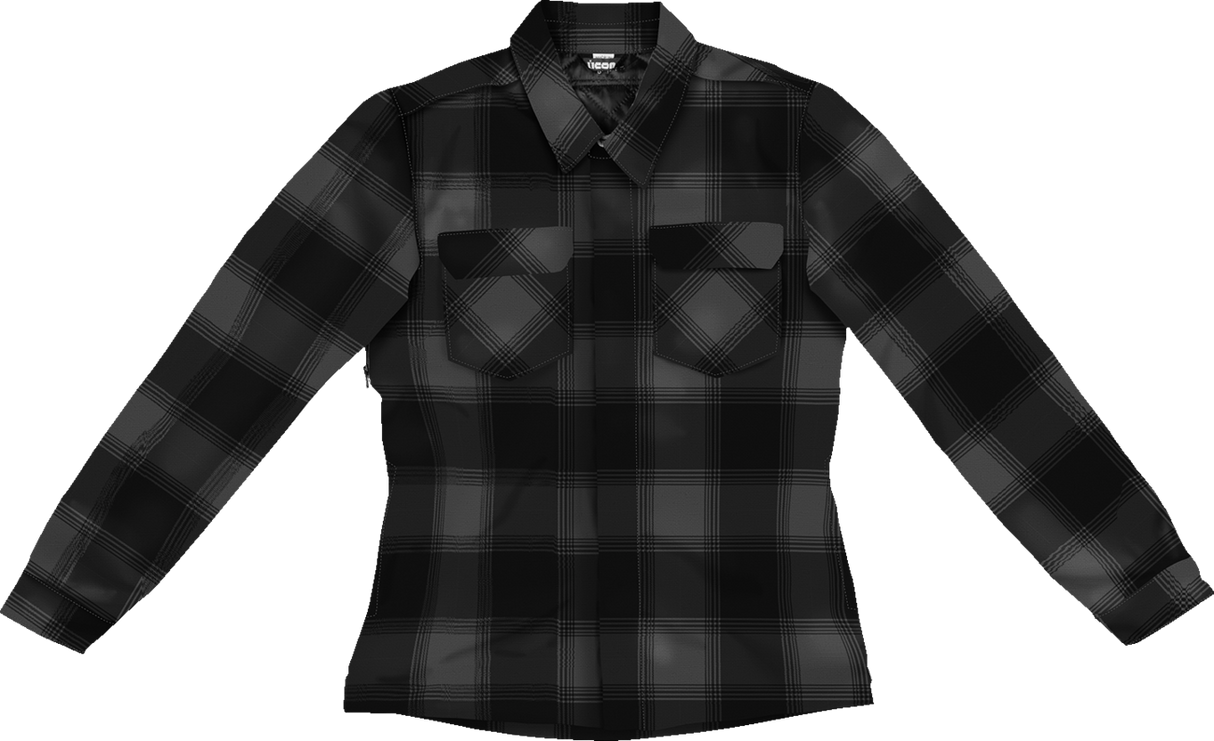 Women\'s Fallblock CX Flannel Jacket - Black - XL