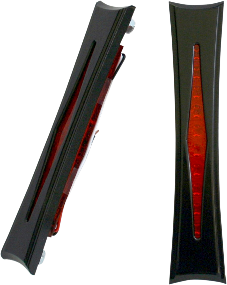 Bag Lights - Diamond - Red Lens - Black