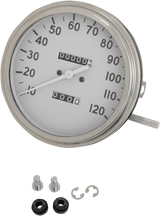 5\" MPH FL-\'36-\'40 Style 1:1 Speedometer - White Face 1962 - 1983