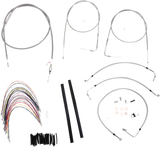 Handlebar Cable/Brake Line Kit - Complete - 14\" Ape Hanger Handlebars - Stainless Steel 2000 - 2006