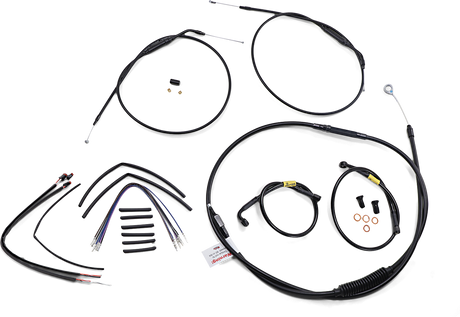 Handlebar Cable and Brake Line Kit - 14\" Wide Glide Gorilla Handlebars 2012 - 2017