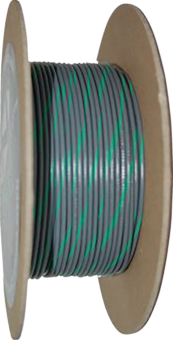 100\' Wire Spool - 20 Gauge - Gray/Green