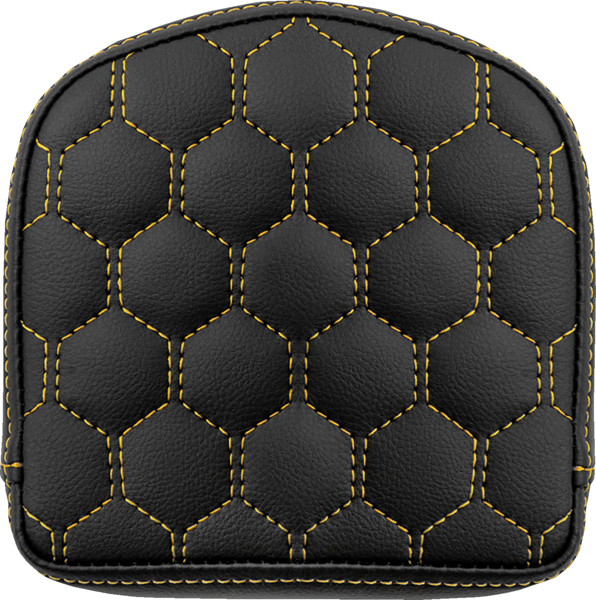 RoadSofa™ Sissy Bar Pad - Honeycomb - Gold Stitching