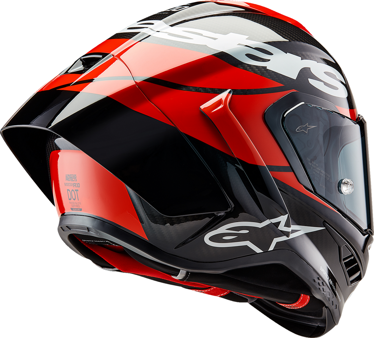 Supertech R10 Helmet - Element - Carbon/Red/White - XS