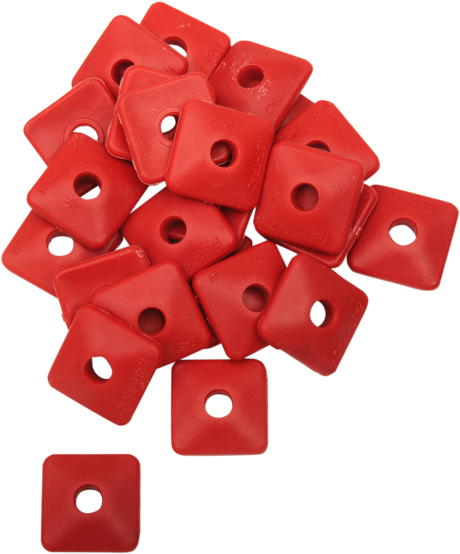 Backer Plates - Red - Square - 24 Pack