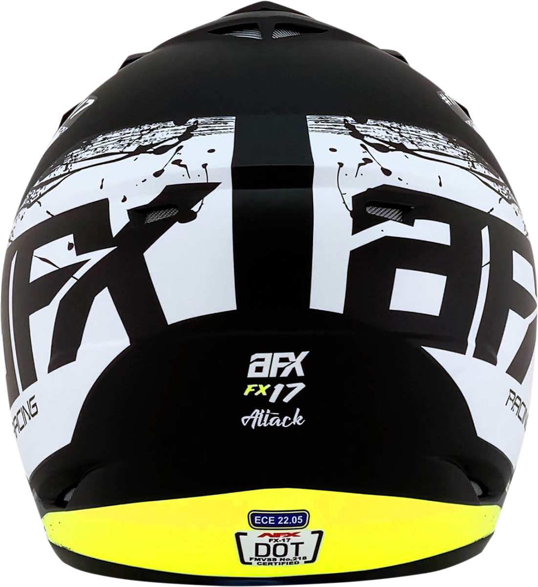 FX-17 Helmet - Attack - Matte Black/Hi-Vis Yellow - XS