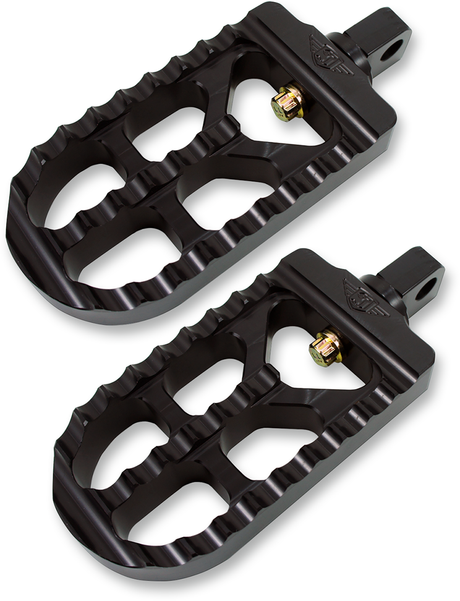 Adjustable Serrated Long Footpegs - Black