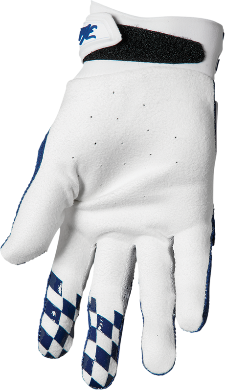 Hallman Digit Gloves - White/Navy - Small