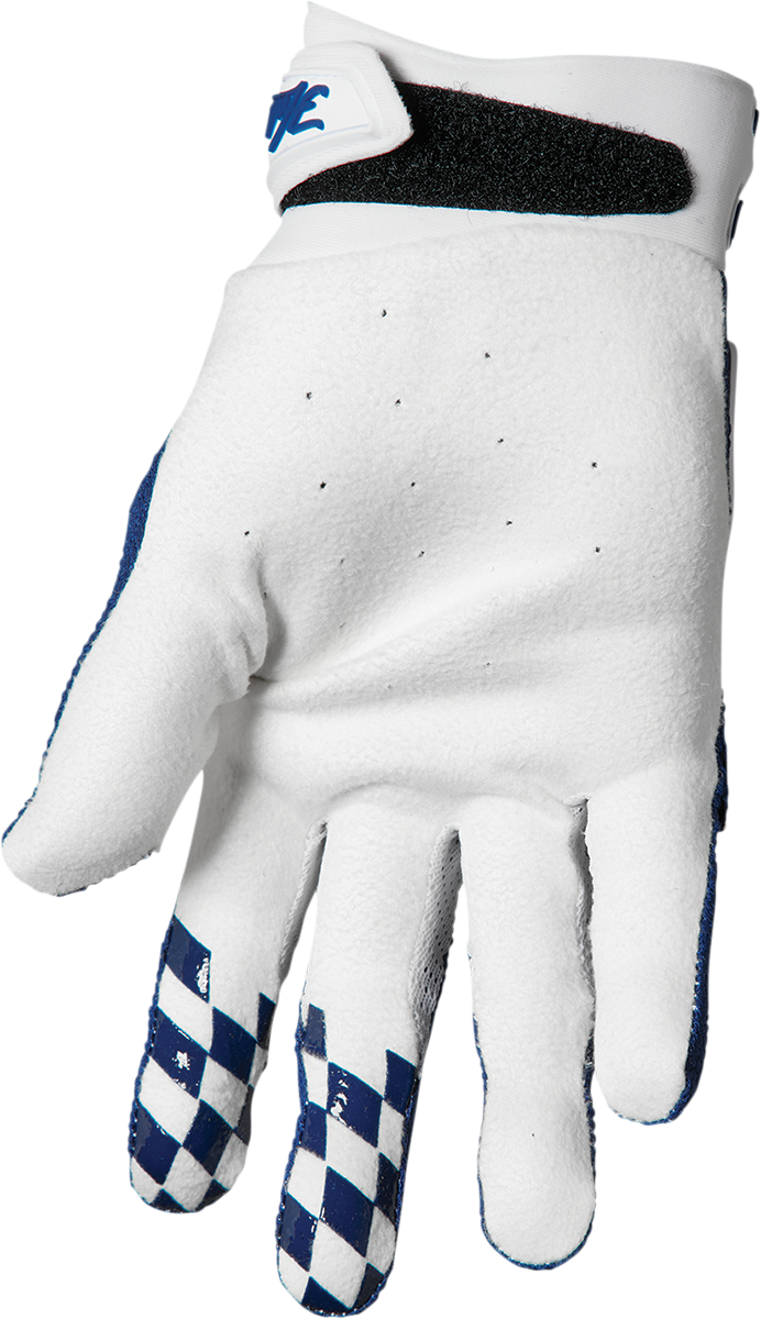 Hallman Digit Gloves - White/Navy - Large