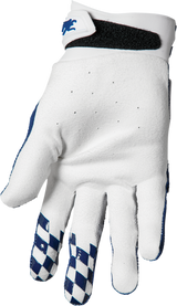 Hallman Digit Gloves - White/Navy - Medium