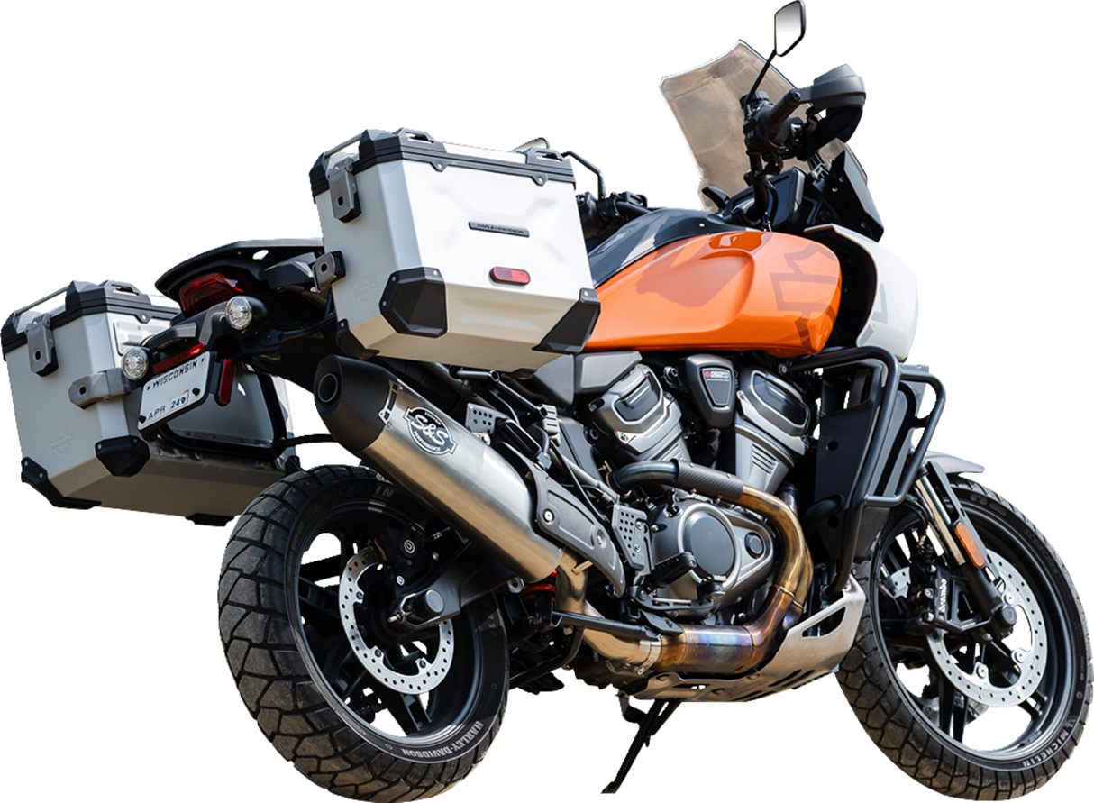 Slip-On Muffler - Brushed Stainless Steel - 50-State - Pan American 2021 - 2024