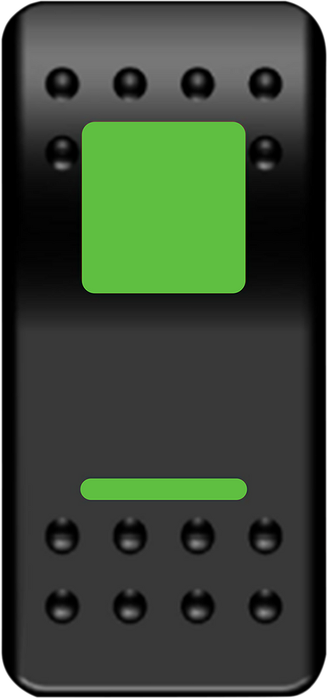 Rocker Switch - On/Off - Green