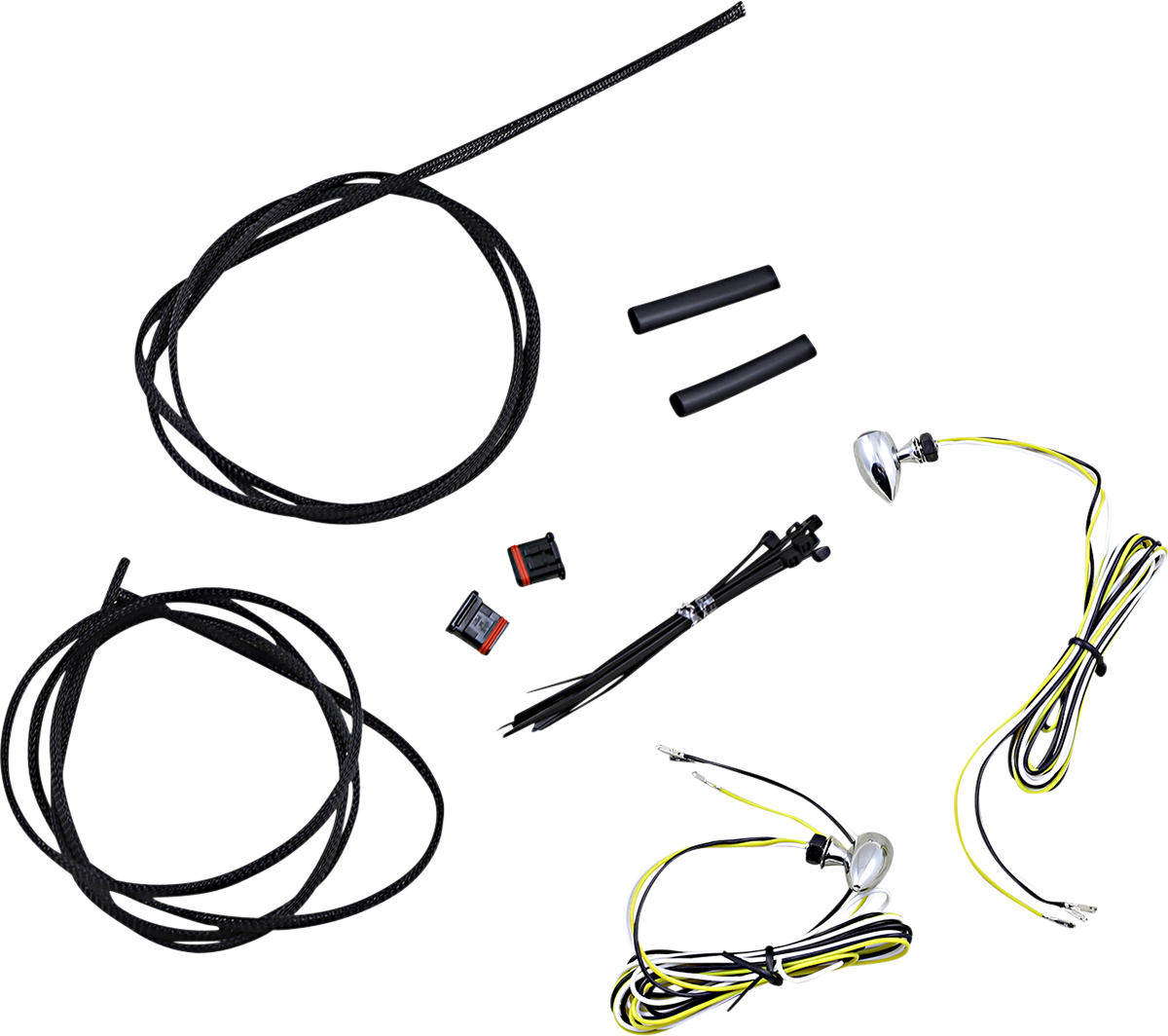 Micro Turn Signals - Dual - Amber/White - Chrome