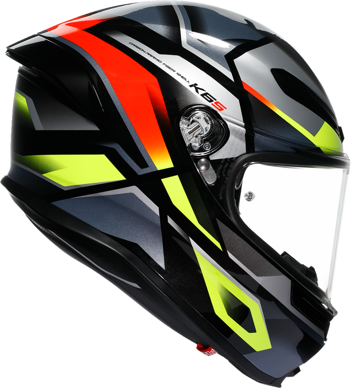 K6 S Helmet - Erazer - Black/Red/Yellow Fluo - XL