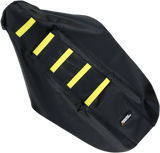 Ribbed Seat Cover - Black Cover/Yellow Ribs - Suzuki 2005 - 2007