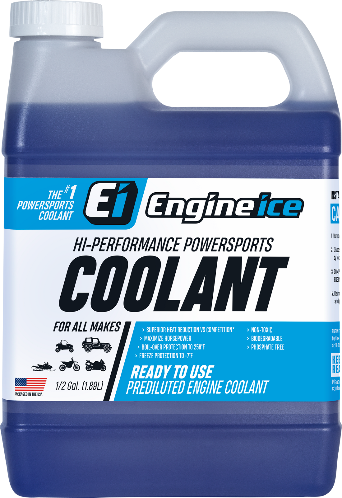 Premixed Motorcycle Coolant - 64 U.S. fl oz.