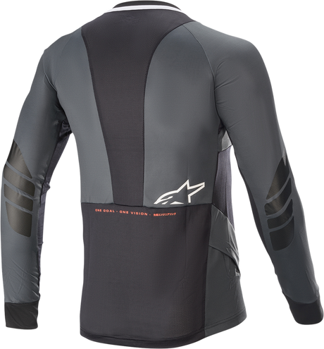 Drop 8.0 Long-Sleeve Jersey - Black/Coral - 2XL