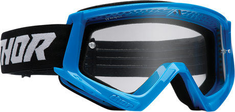 Combat Goggle - Racer - Blue/Black - Clear Lens