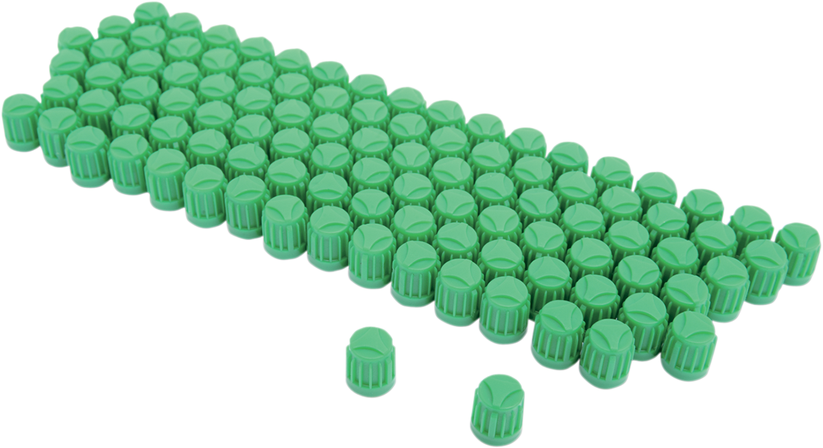 Valve Stem Cap - Green - 100 Pack