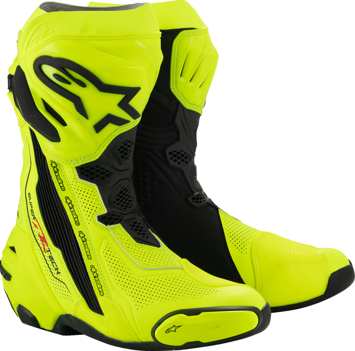 Supertech R Vented Boots - Fluorescent Yellow/Black - US 12.5 / EU 48