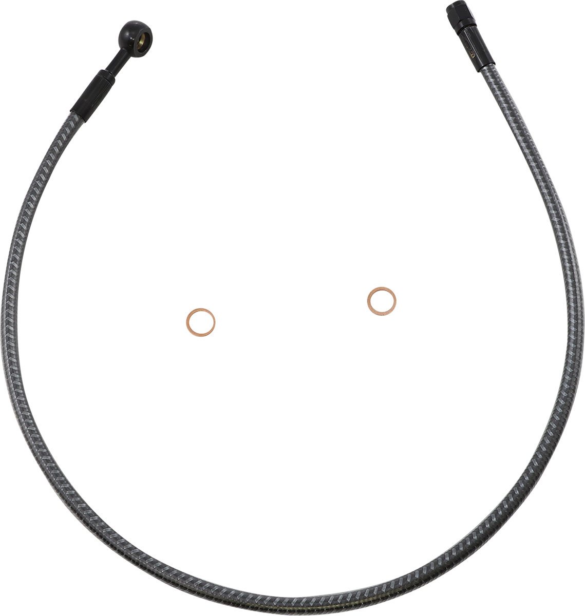 Brake Line - Front - 10 mm - 180° - 28\" - KARBONFIBR