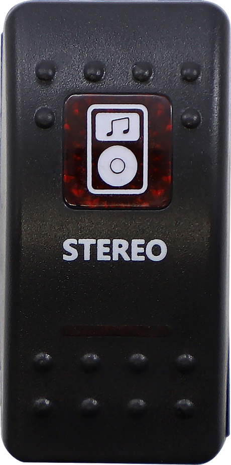 Rocker Switch - Stereo - Red